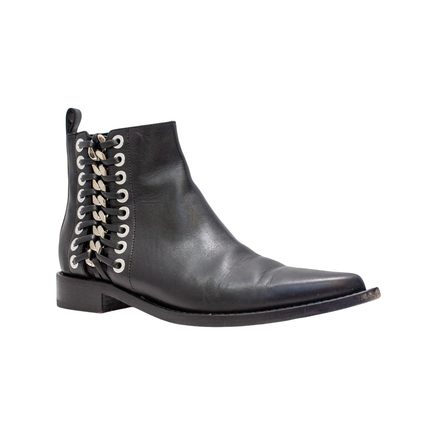 Pre-Owned Alexander McQueen Lace Detail Boots (39)