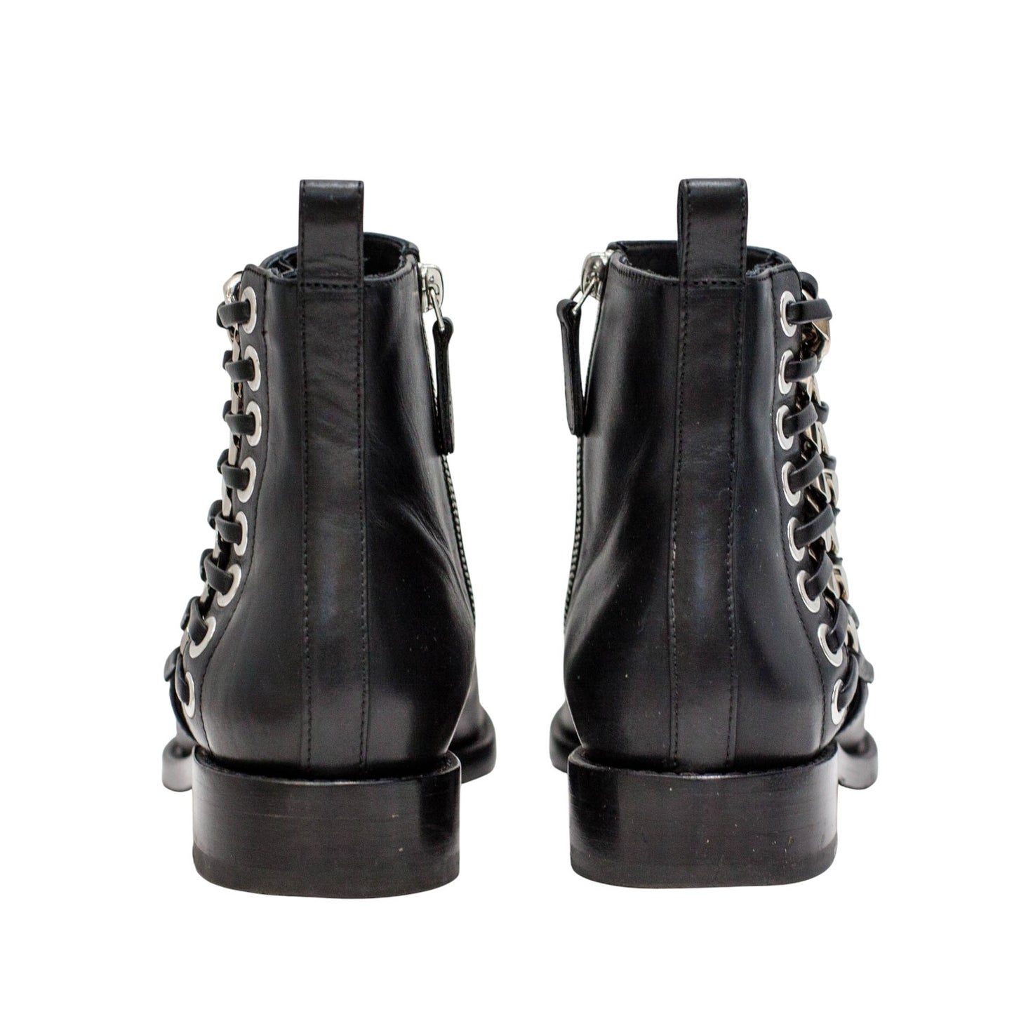 Pre-Owned Alexander McQueen Lace Detail Boots (39)