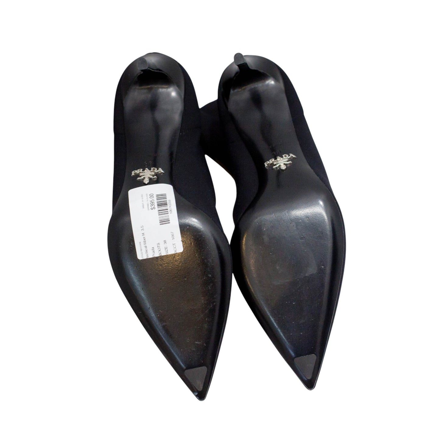 Pre-Owned Prada Pointy-Toe Boots (38)