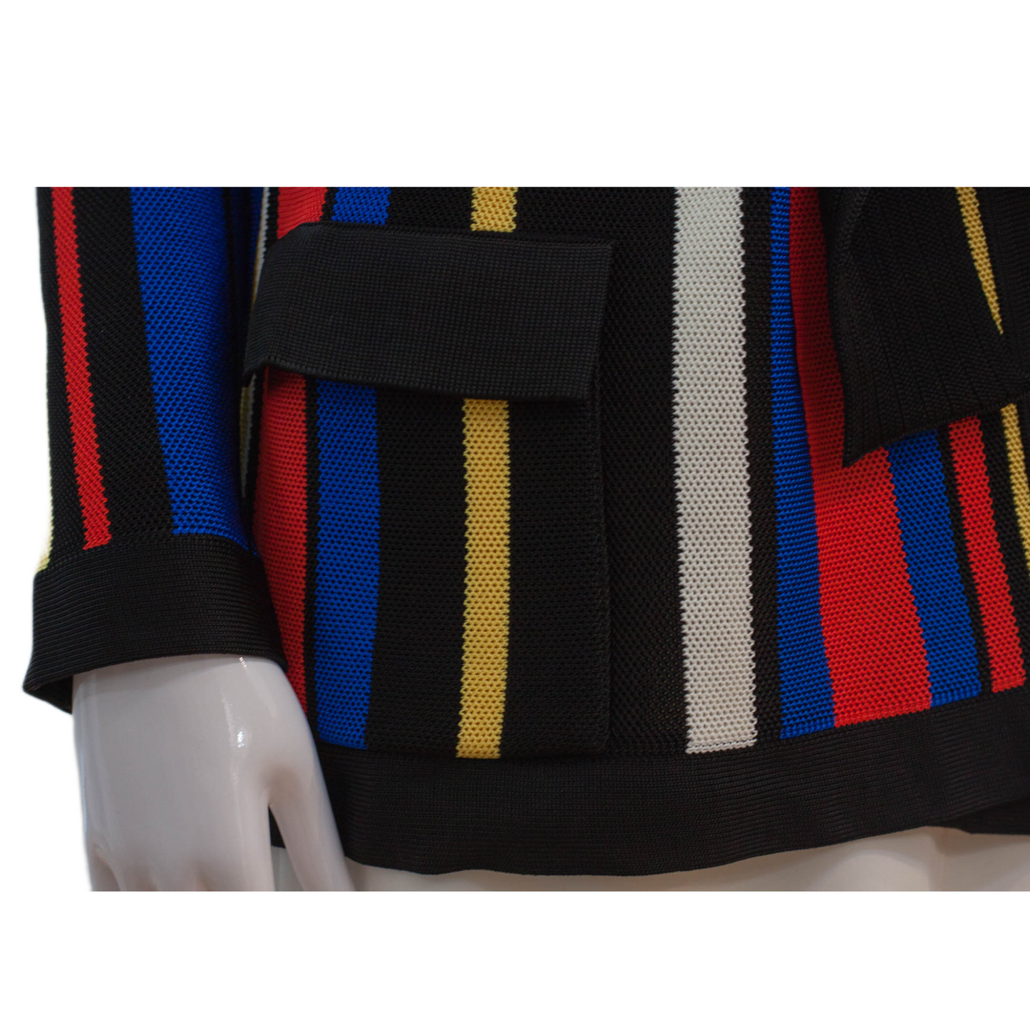 Pre-Owned Balmain Stripe Knit Blazer (36)