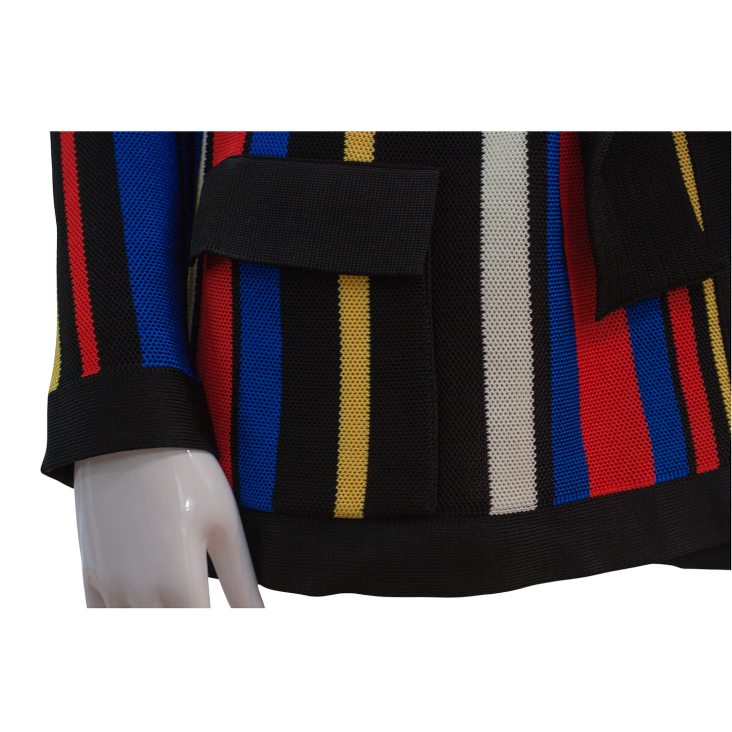 Pre-Owned Balmain Stripe Knit Blazer (36)