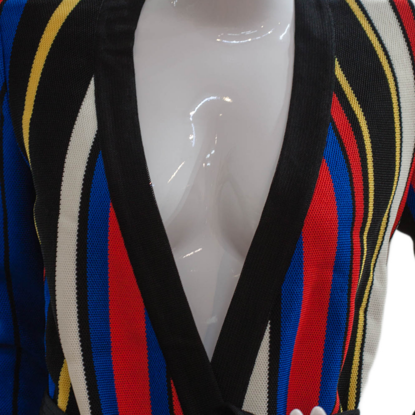 Pre-Owned Balmain Stripe Knit Blazer (36)