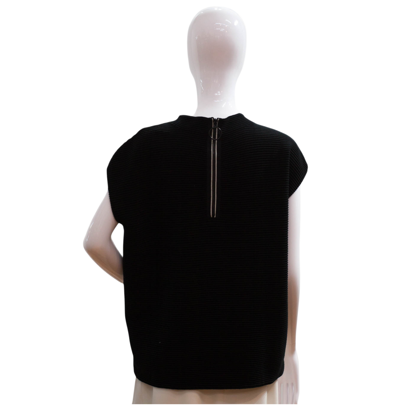 Pre-Owned Akris Ribbed Two-Tone Sleeveless Top (L)