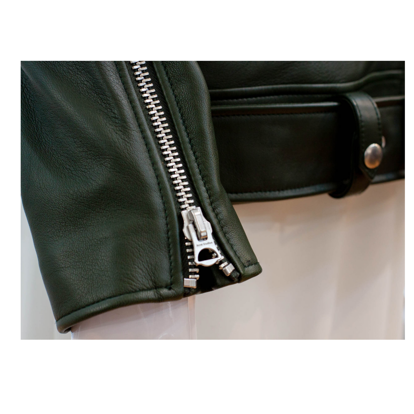 Pre-Owned Acne Studios Leather Moto Jacket (38)