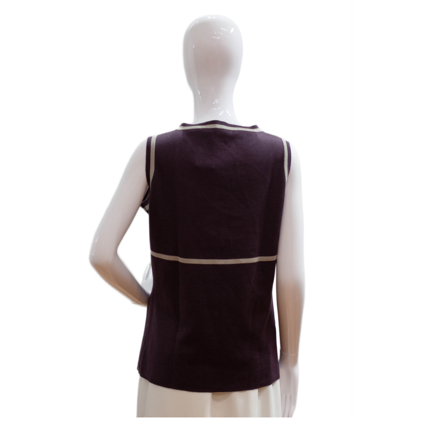 Pre-Owned Black Goat Cashmere Knit Sleeveless Top (L)