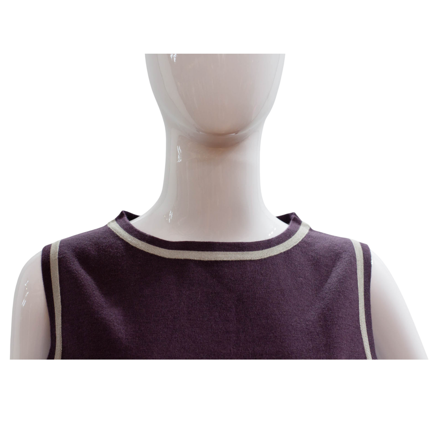 Pre-Owned Black Goat Cashmere Knit Sleeveless Top (L)