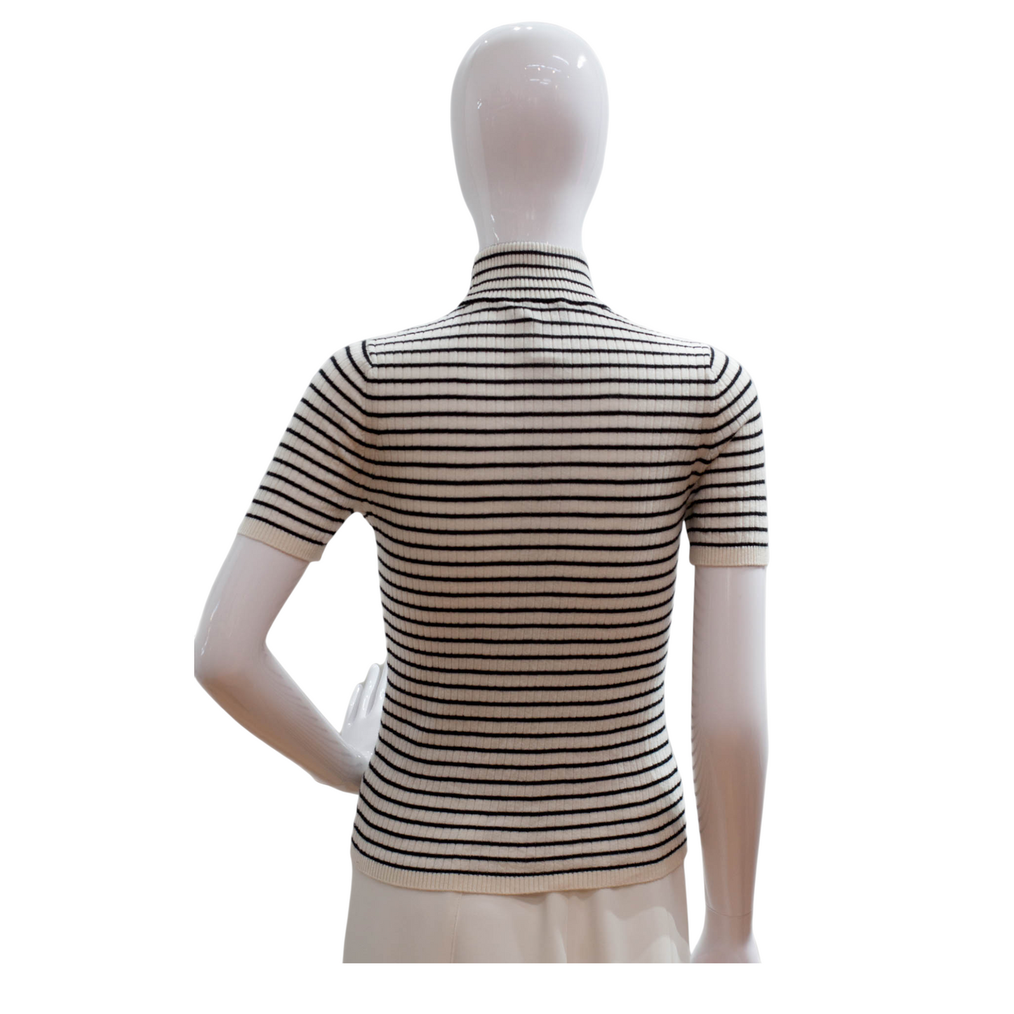 Pre-Owned Max Mara Studio Stripe T-Shirt (S)