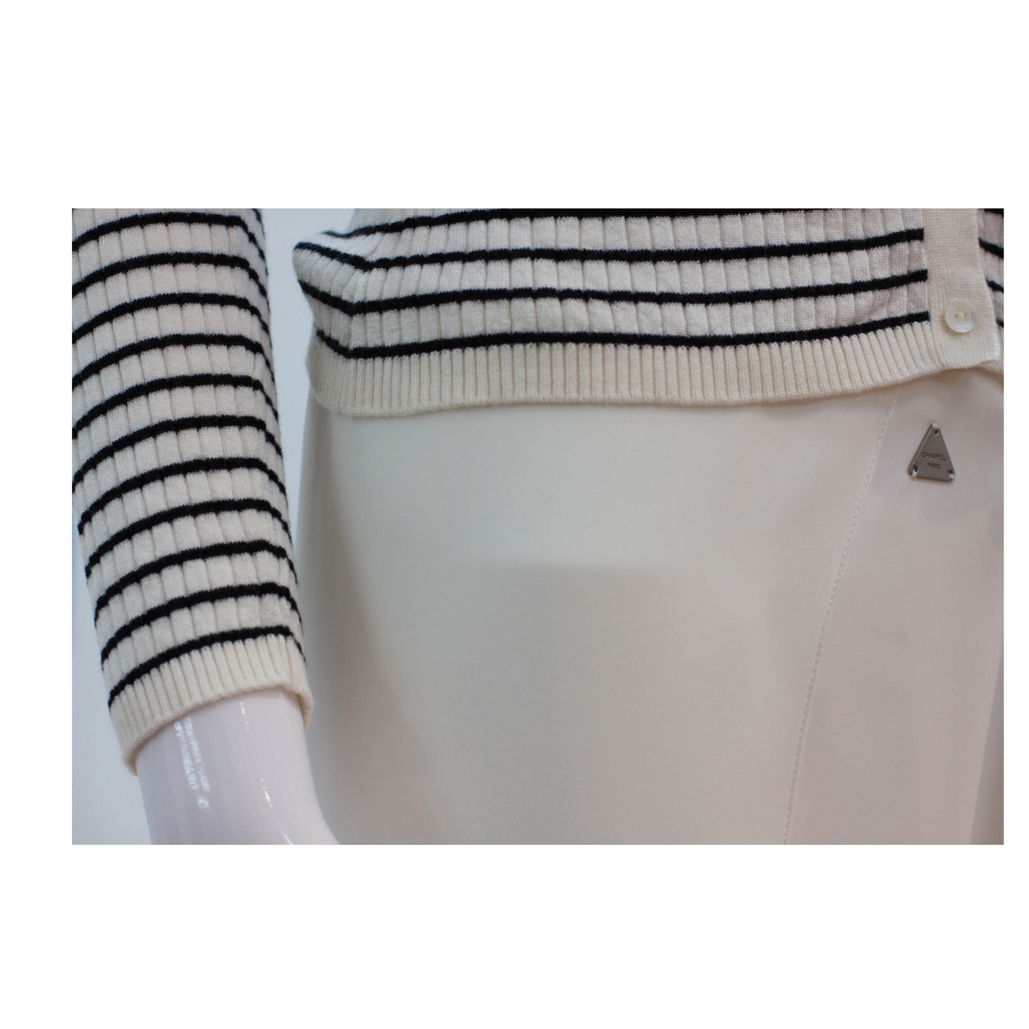 Pre-Owned Max Mara Studio Stripe Cardigan (M)