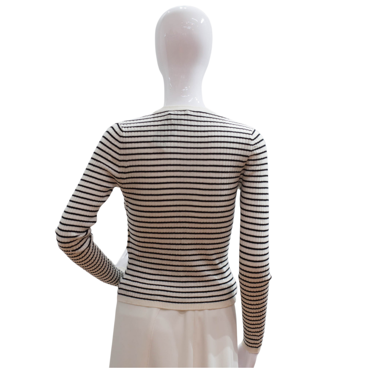 Pre-Owned Max Mara Studio Stripe Cardigan (M)