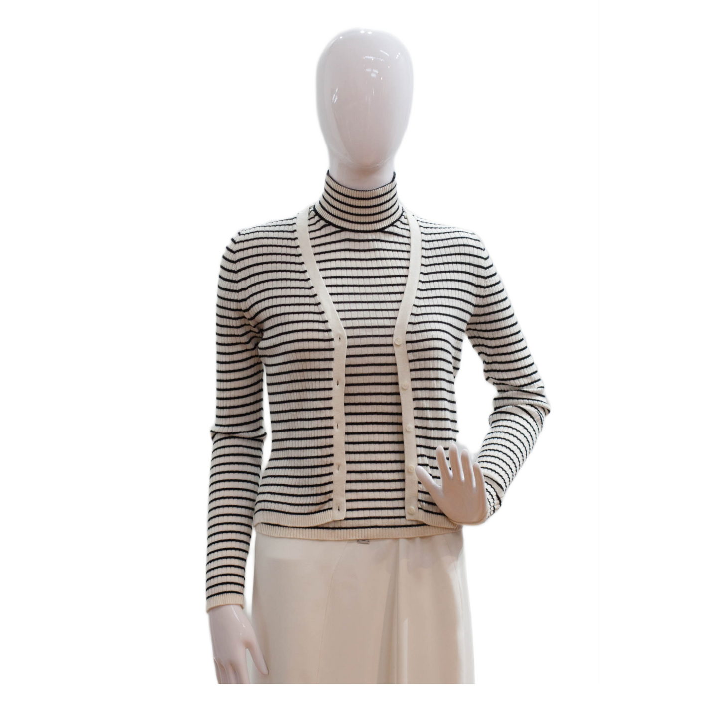 Pre-Owned Max Mara Studio Stripe Cardigan (M)