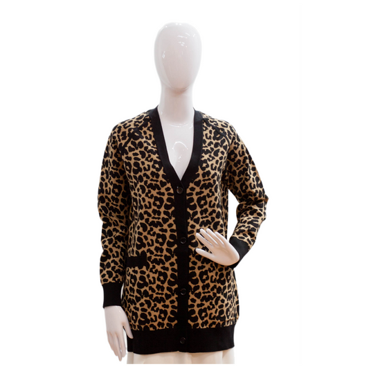 Pre-Owned Max Mara Leopard Cardigan (XS)