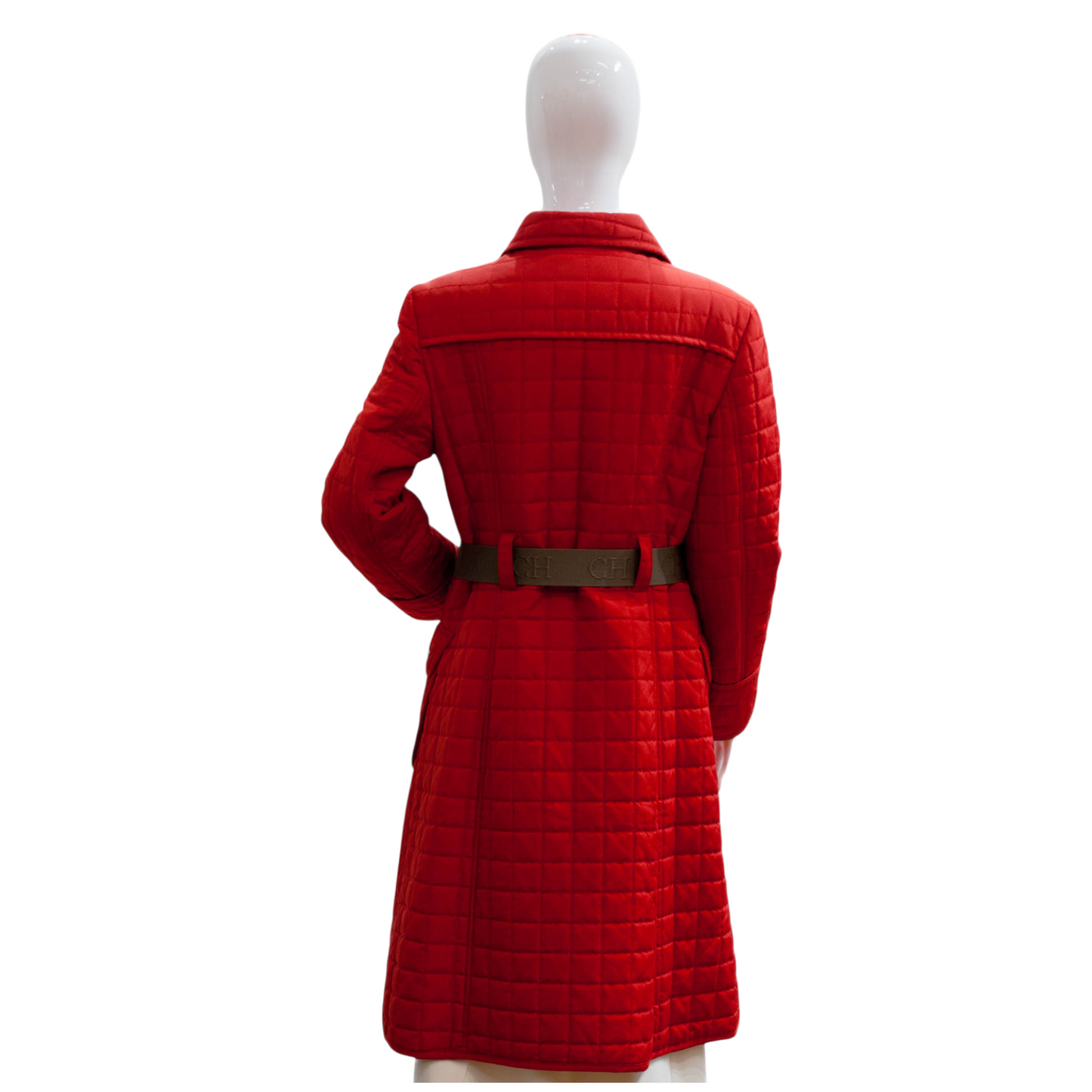 Pre-Owned CH Carolina Herrera Quilted-Belted Coat (L)