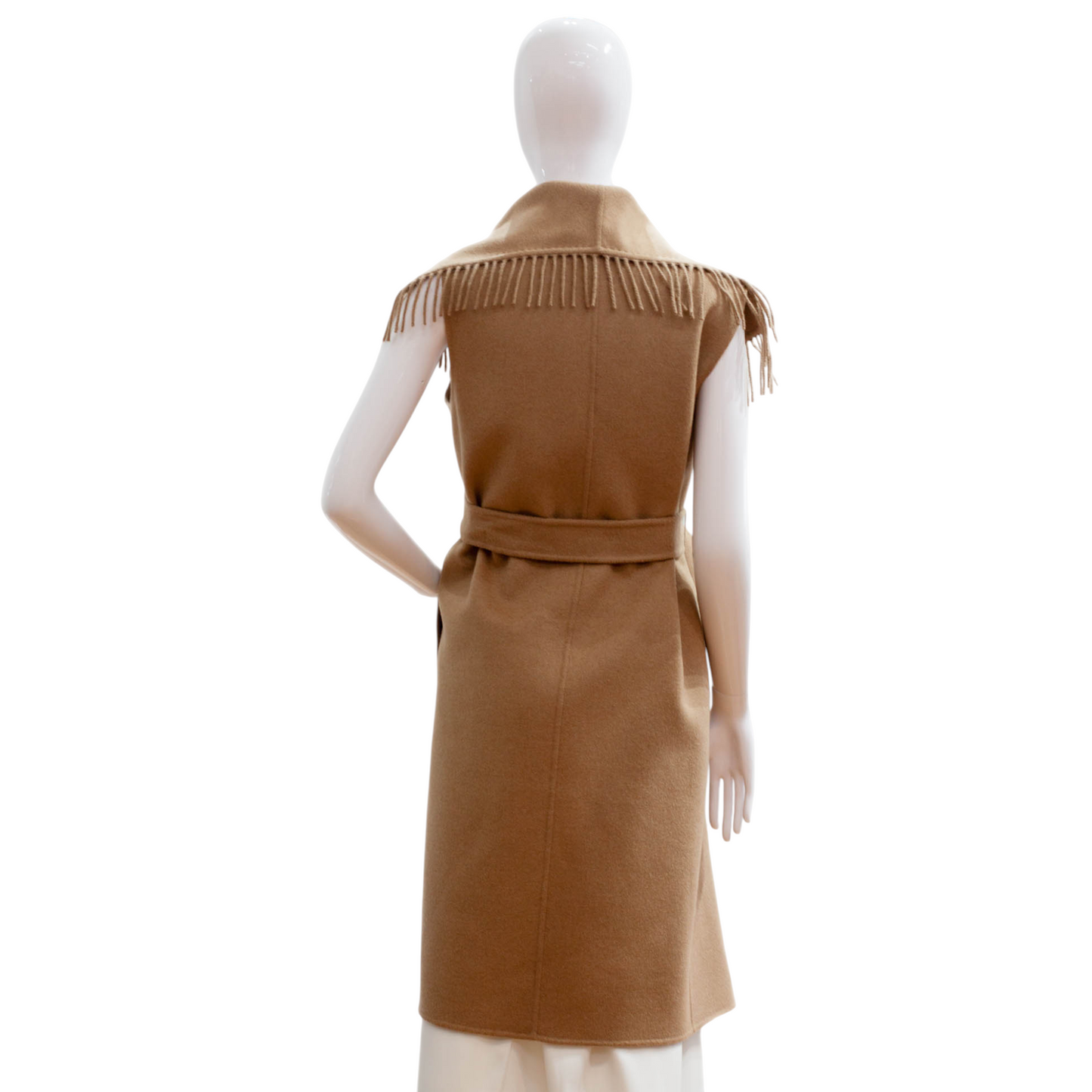 Pre-Owned Max Mara Fringe Maxi Vest (34)