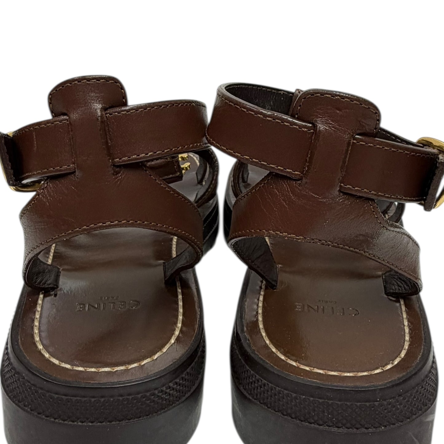 Preowned Authenthic Celine Triomphe Gladiator Sandal