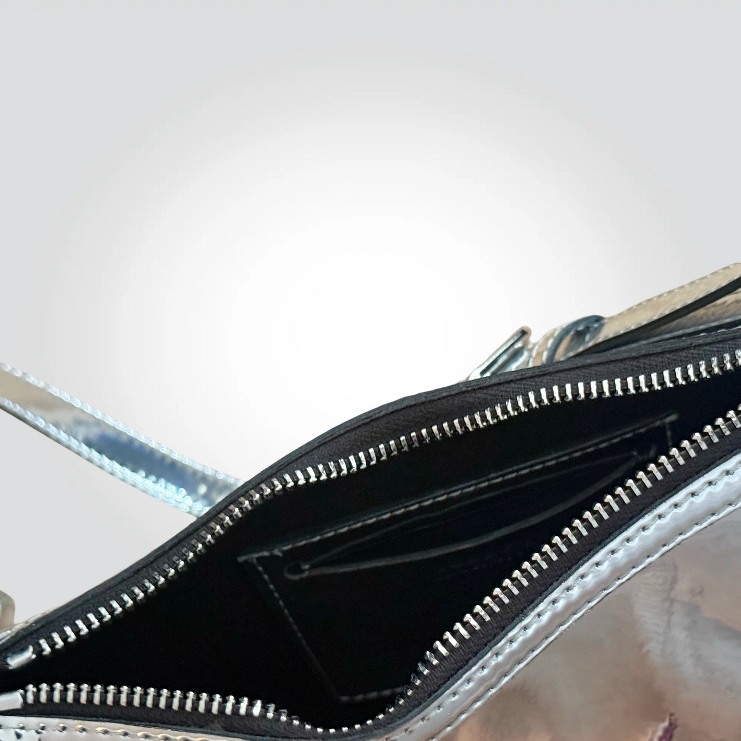 Pre-Owned Isabel Marant  Oskan Moon Silver Metallic Studded Shoulder Bag — Excellent | Style Reissue Kerrisdale Vancouver