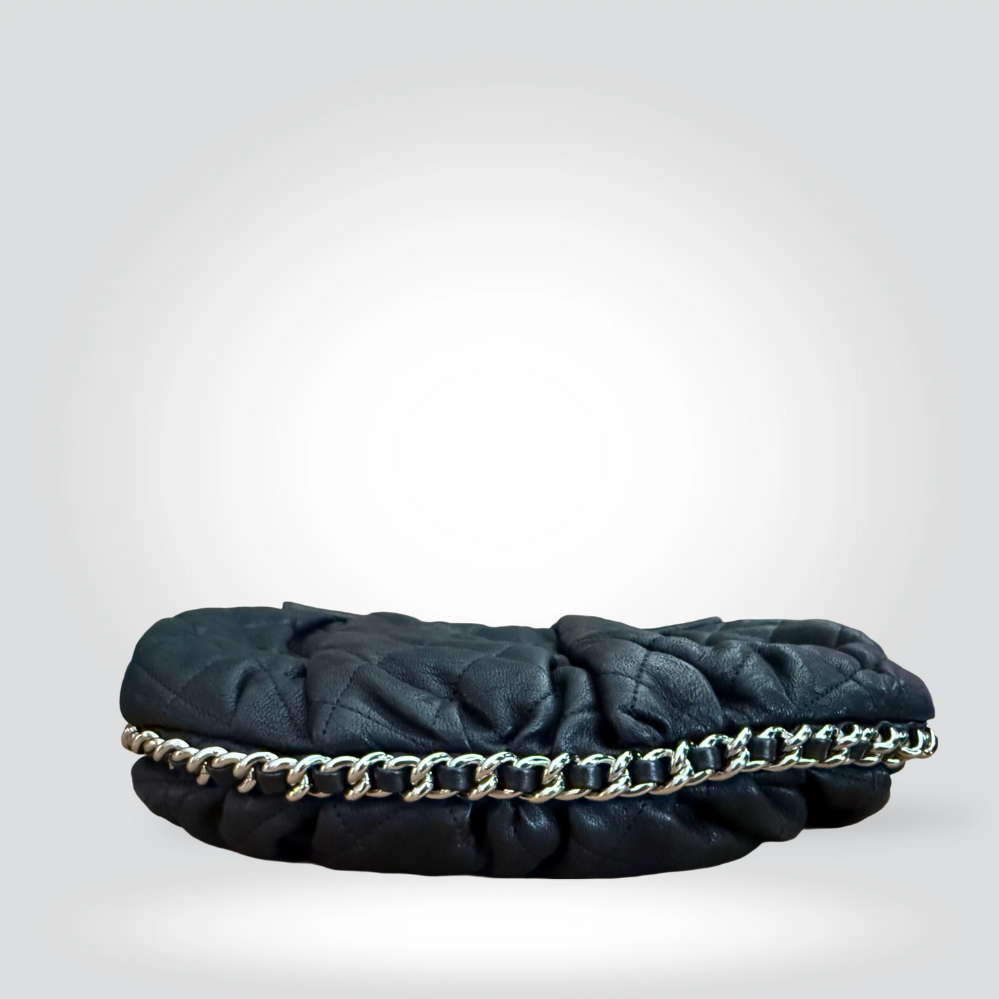 Pre-Owned Chanel Chain Around Black Quilted Lambskin Leather Flap Bag Silver CC Hardware — Size —Very Good | Style Reissue Vancouver