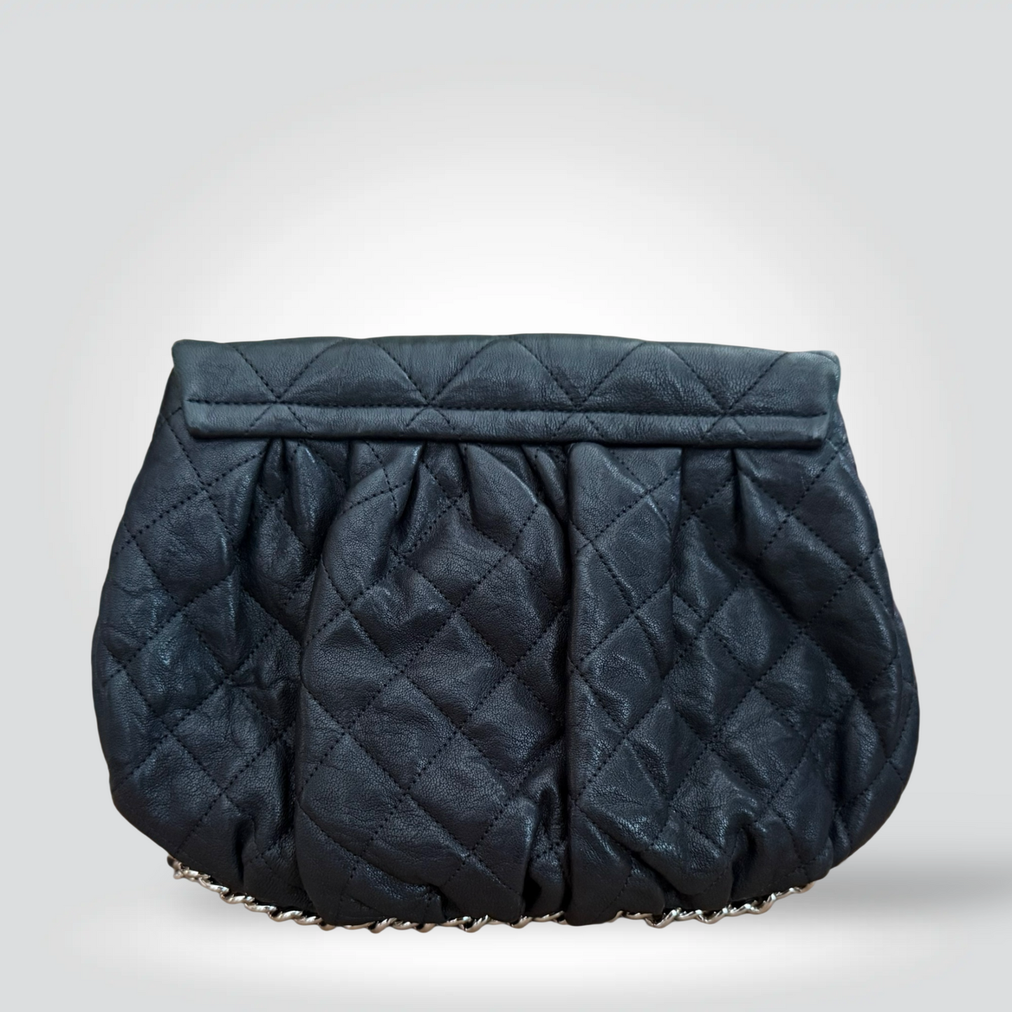 Pre-Owned Chanel Chain Around Black Quilted Lambskin Leather Flap Bag Silver CC Hardware — Size —Very Good | Style Reissue Vancouver