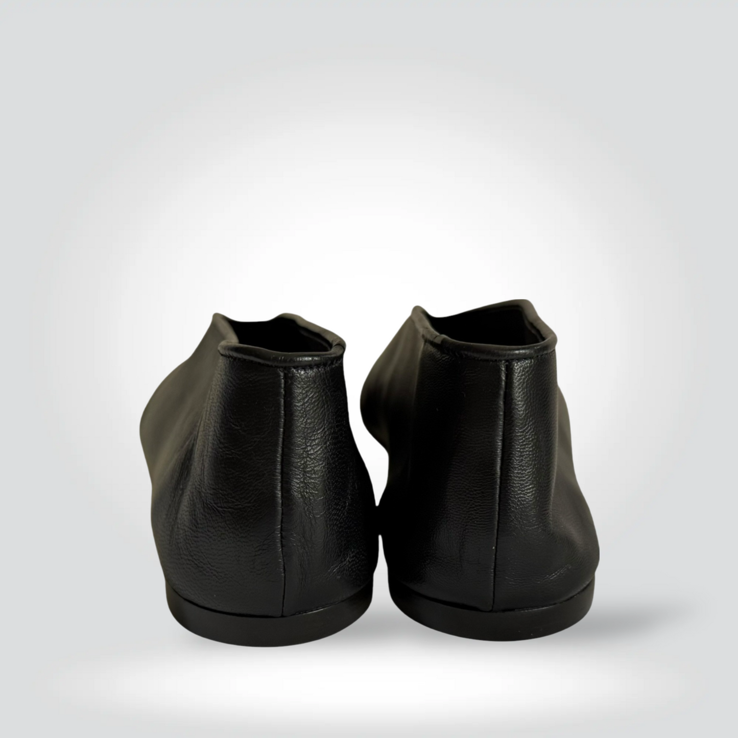 Pre-Owned Moschino Black Leather Round Toe Ballet Flat — Size 39 — Pristine | Style Reissue Vancouver