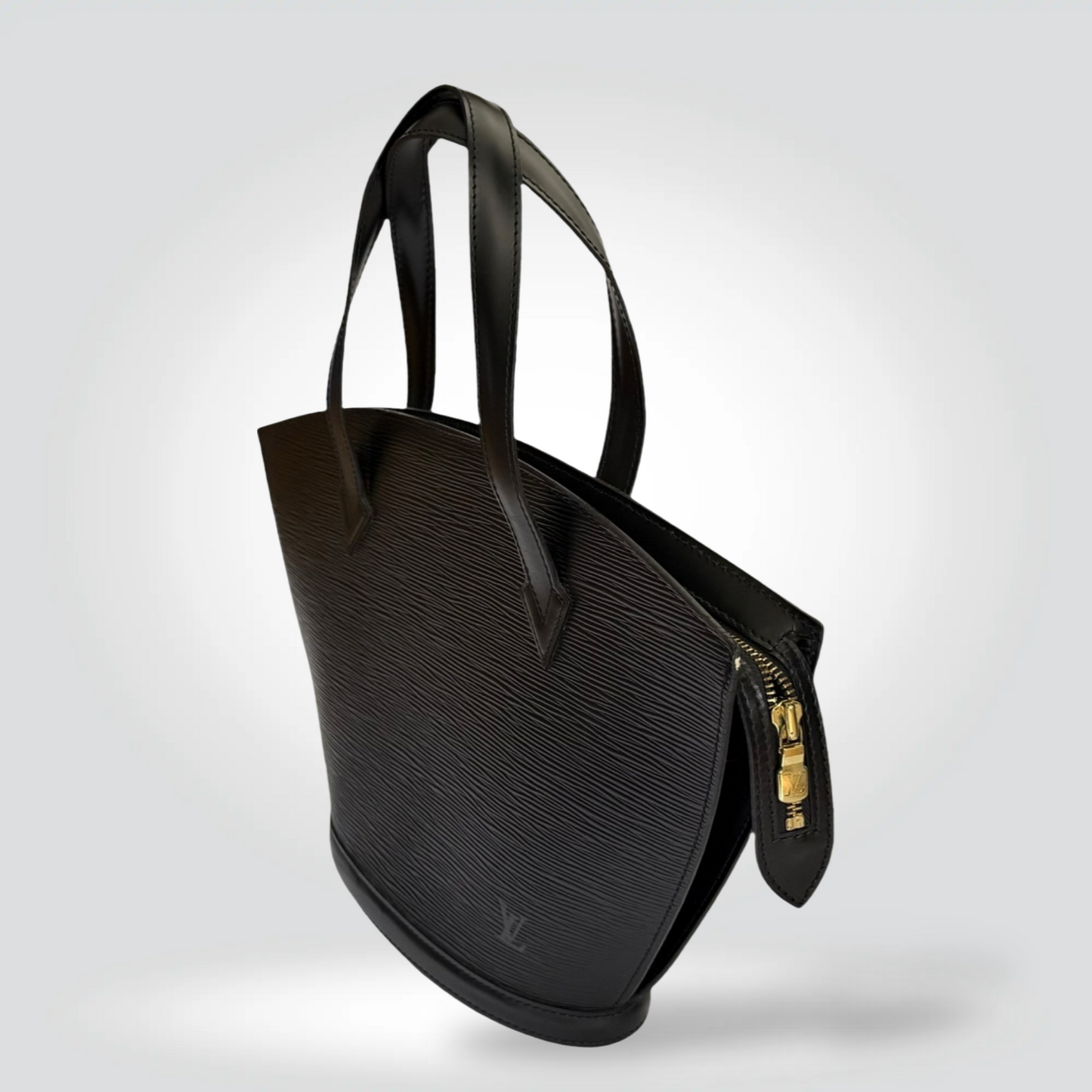 Pre-Owned Louis Vuitton Saint Jacques PM Black Epi Leather Top Handle Tote Bag Gold Hardware — Very Good | Style Reissue Vancouver