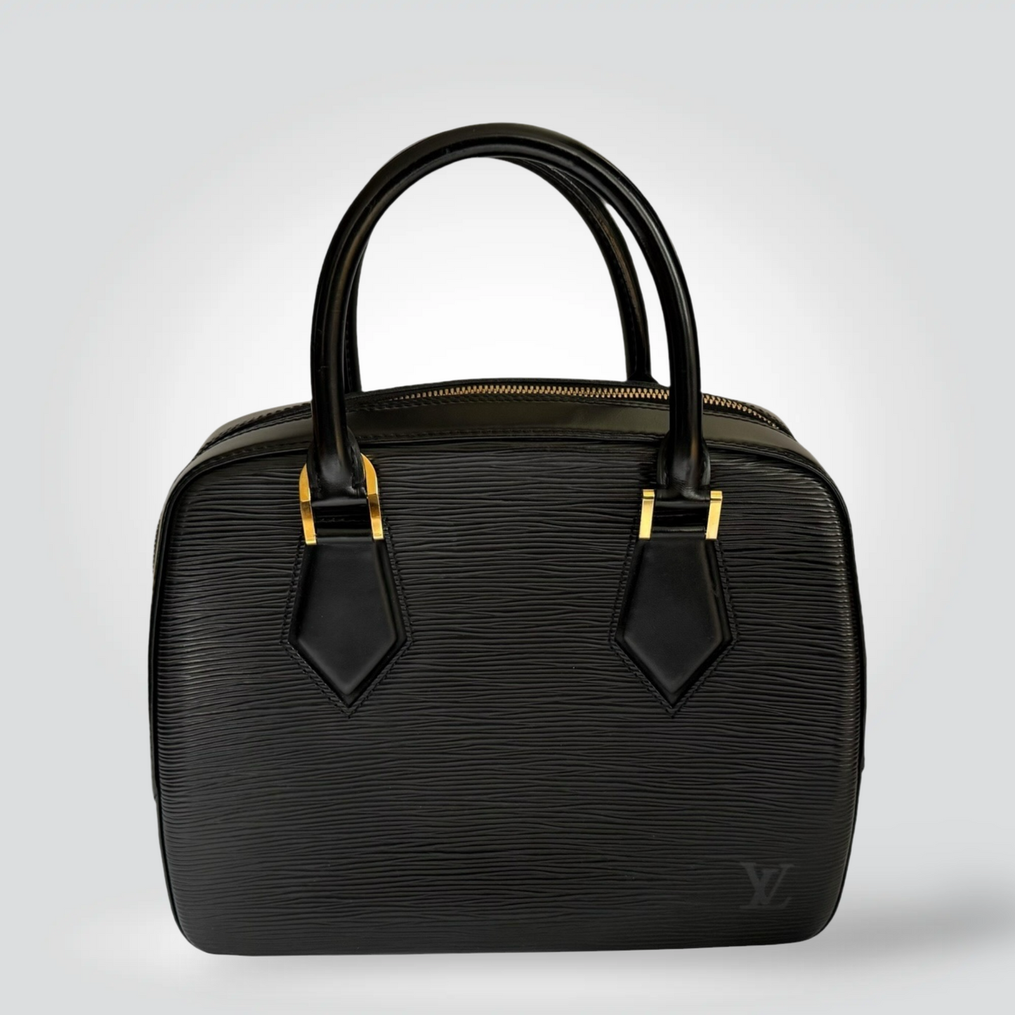 Pre-Owned Louis Vuitton Sablon black Electric Epi leather top handle bag gold hardware — Style Reissue Vancouver