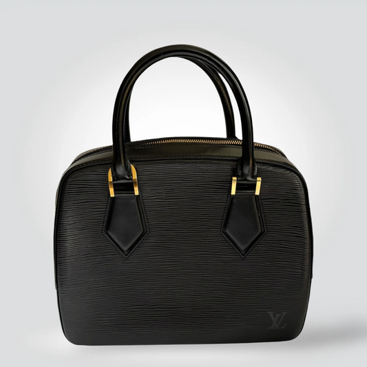 Pre-Owned Louis Vuitton Sablon black Electric Epi leather top handle bag gold hardware — Style Reissue Vancouver