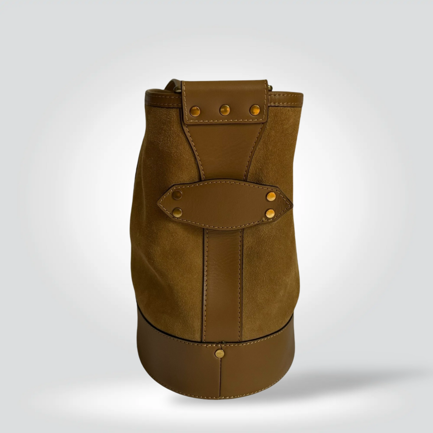 Pre-Owned Isabel Marant Tan Camel Suede Leather Bucket Crossbody Bag Gold Hardware — Excellent | Style Reissue Vancouver