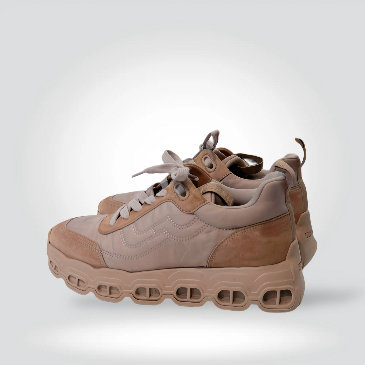 Pre-Owned Hermès Impulse Tan Camel Suede Leather Sneaker Elevated Sole — Size 35 — Good | Style Reissue Vancouver