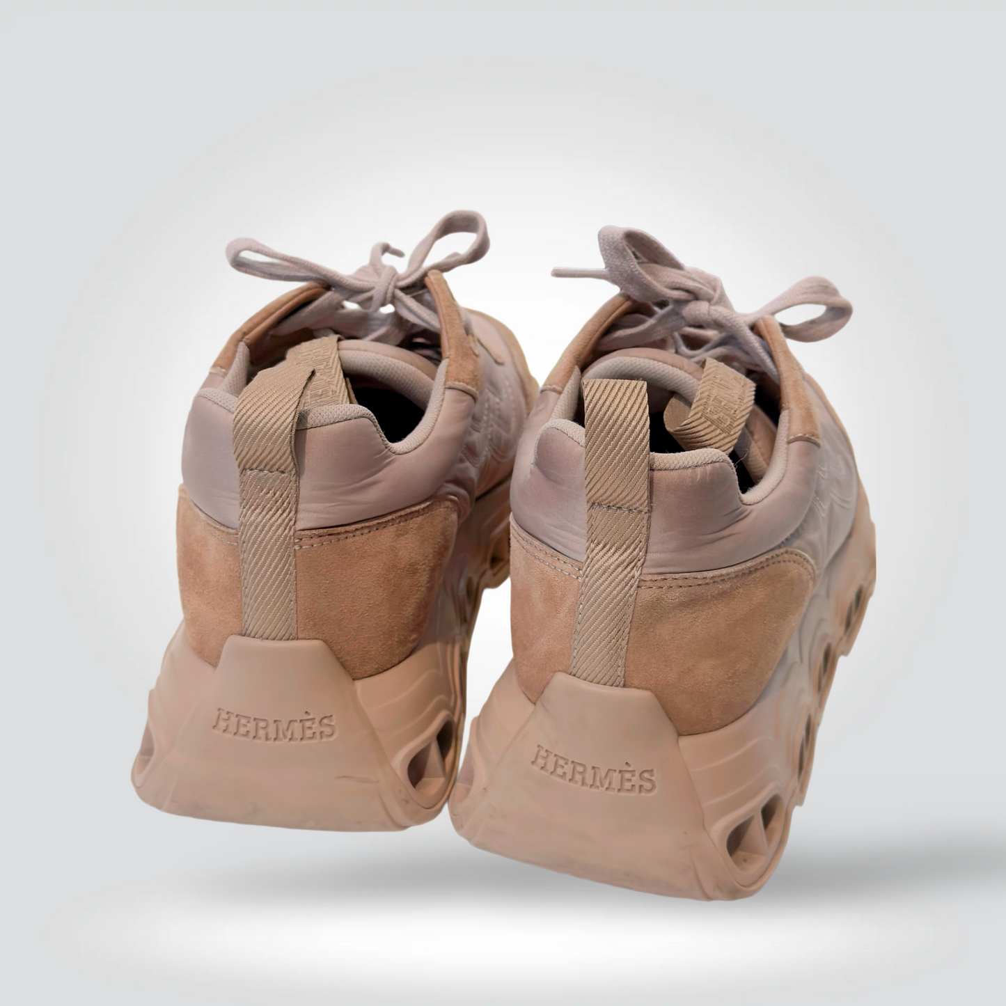 Pre-Owned Hermès Impulse Tan Camel Suede Leather Sneaker Elevated Sole — Size 35 — Good | Style Reissue Vancouver