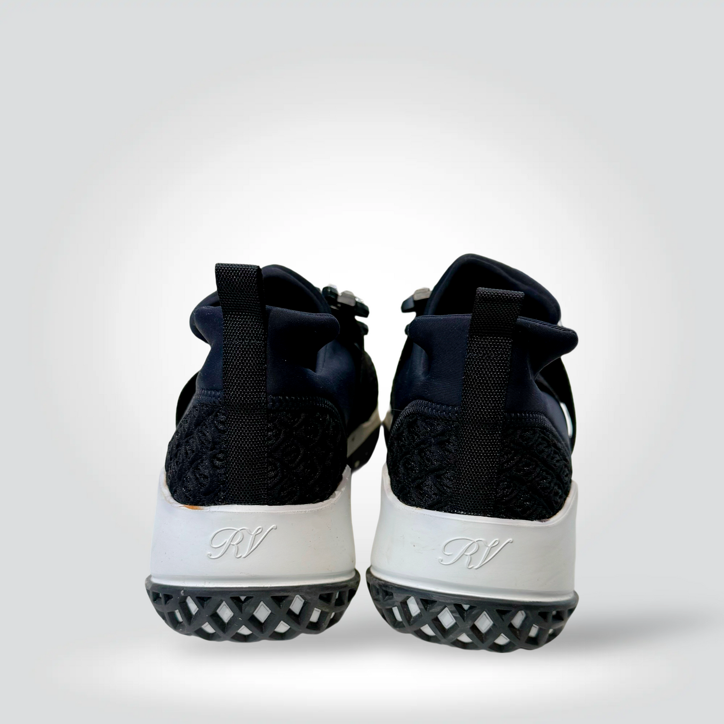 Pre-Owned Roger Vivier Viv' Run Black Fabric Crystal Buckle Sneaker Elevated Platform Sole — Size 38 — Good | Style Reissue Vancouver