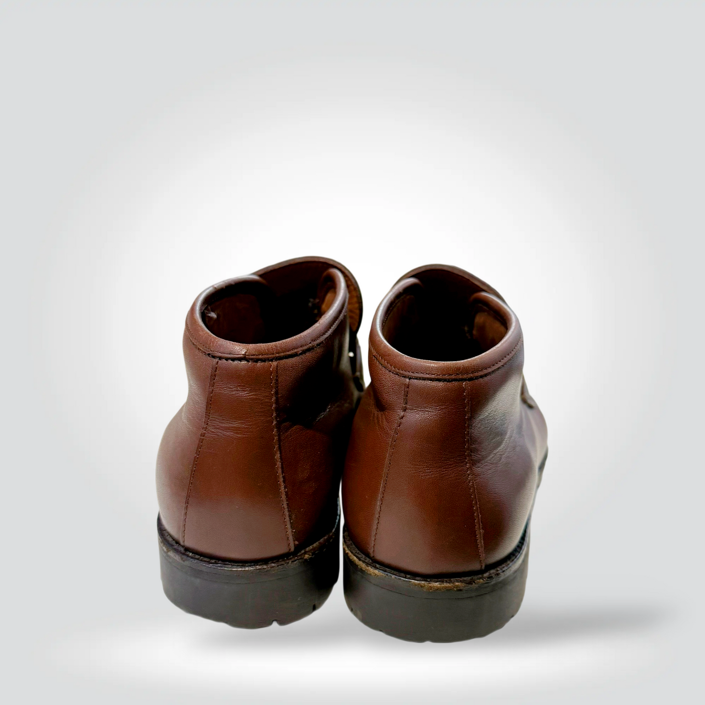 Pre-Owned Gucci Horsebit Brown Leather Ankle Boot Gold Hardware Lug Sole Low Heel — Size 39 — Good | Style Reissue Vancouver