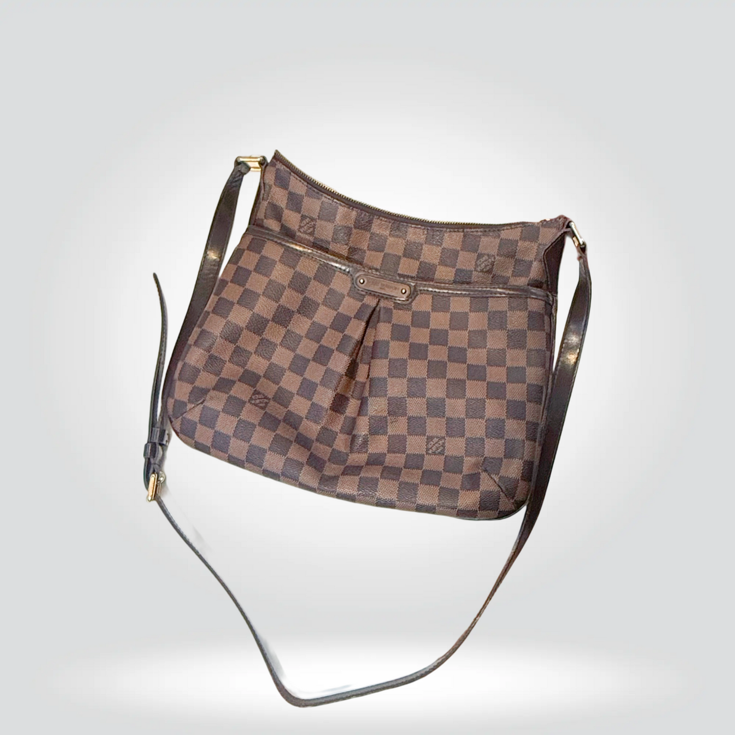 Pre-Owned Louis Vuitton Bloomsbury Damier Ebene canvas crossbody shoulder bag gold hardware — Style Reissue Vancouver