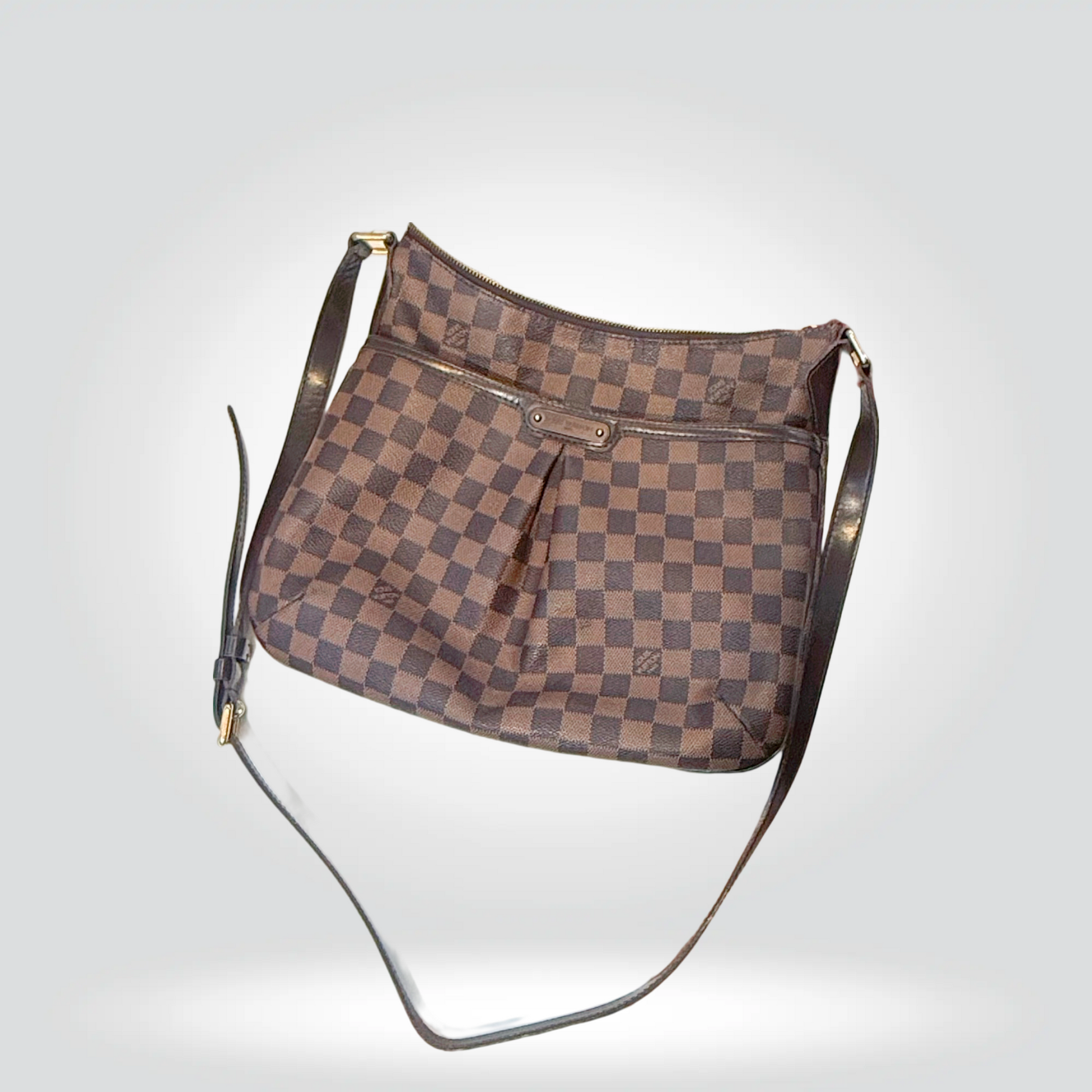 Pre-Owned Louis Vuitton Bloomsbury Damier Ebene canvas crossbody shoulder bag gold hardware — Style Reissue Vancouver