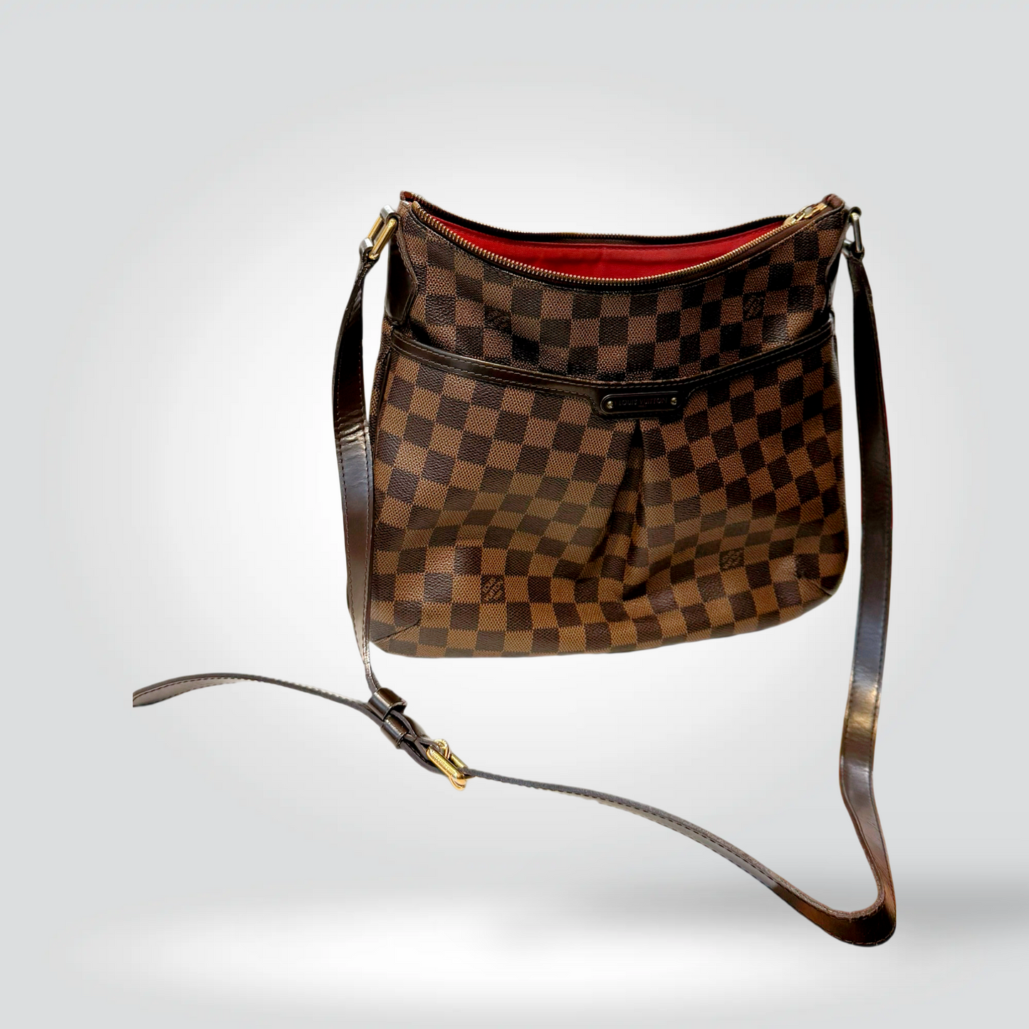 re-Owned Louis Vuitton Bloomsbury Damier Ebene Canvas Crossbody Shoulder Bag Gold Hardware — Fair | Style Reissue Vancouver