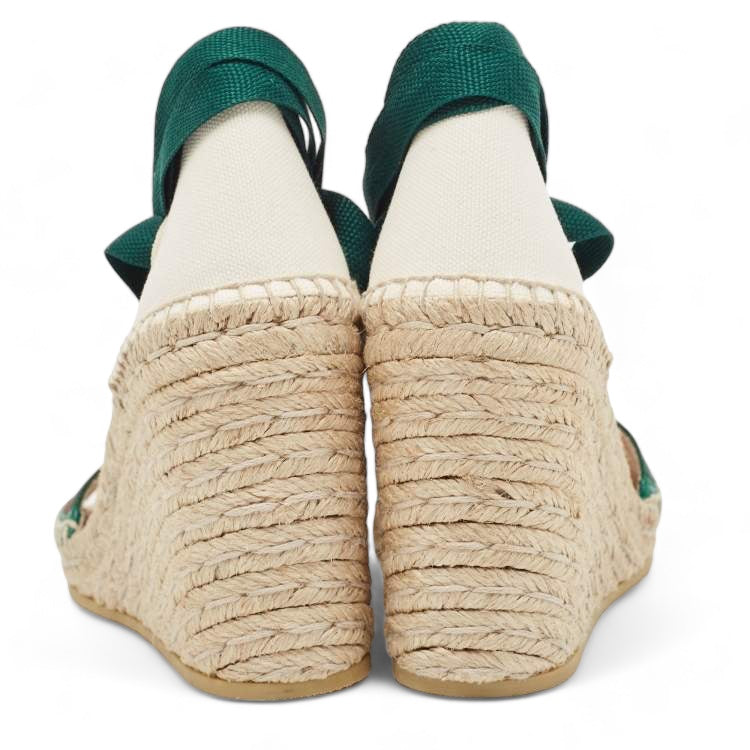 Gucci Canvas Lilibeth Wedge Espadrilles - 36.5