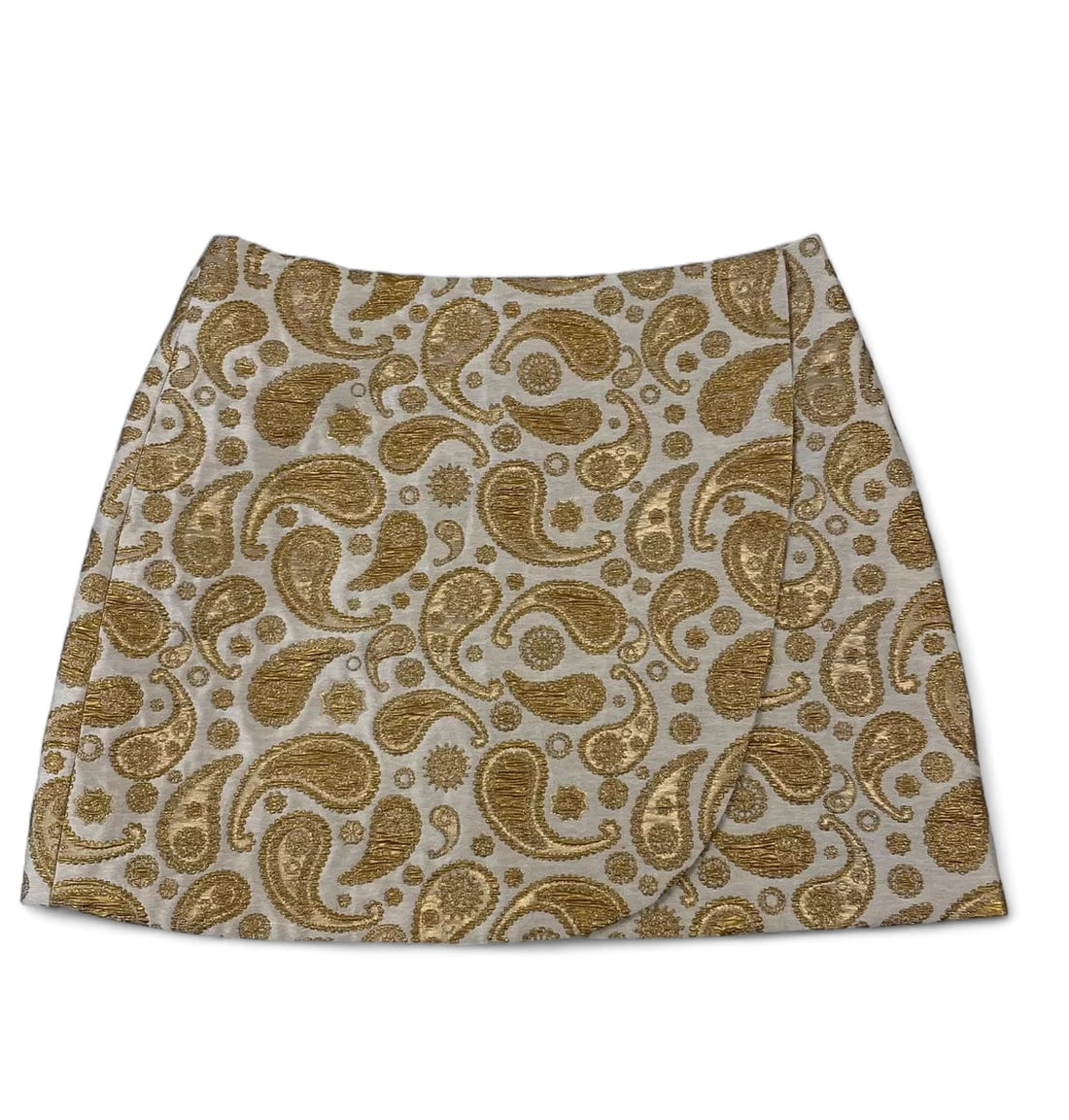 Stella McCartney NWT Gold/White Mini Wrap Skirt - 4