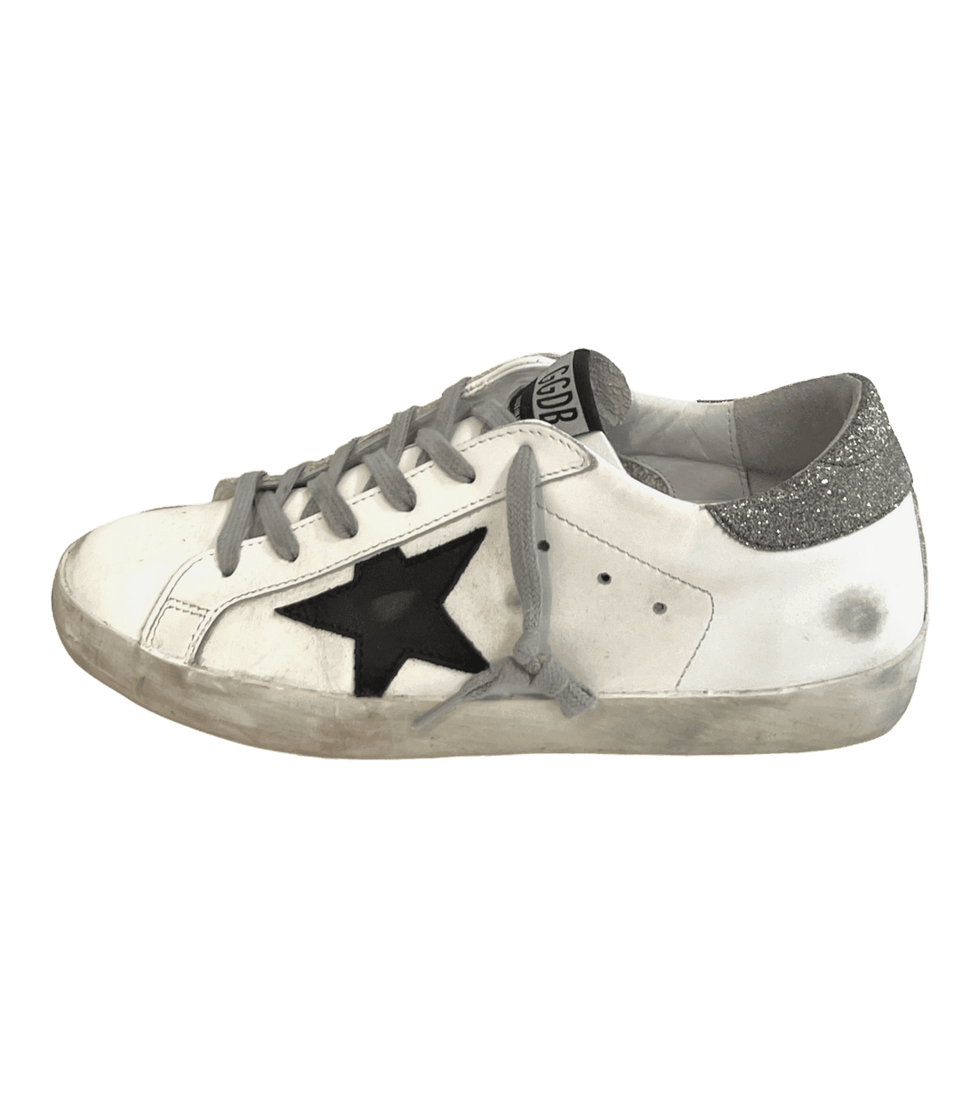 Golden Goose Glitter Heel Super Star Sneakers