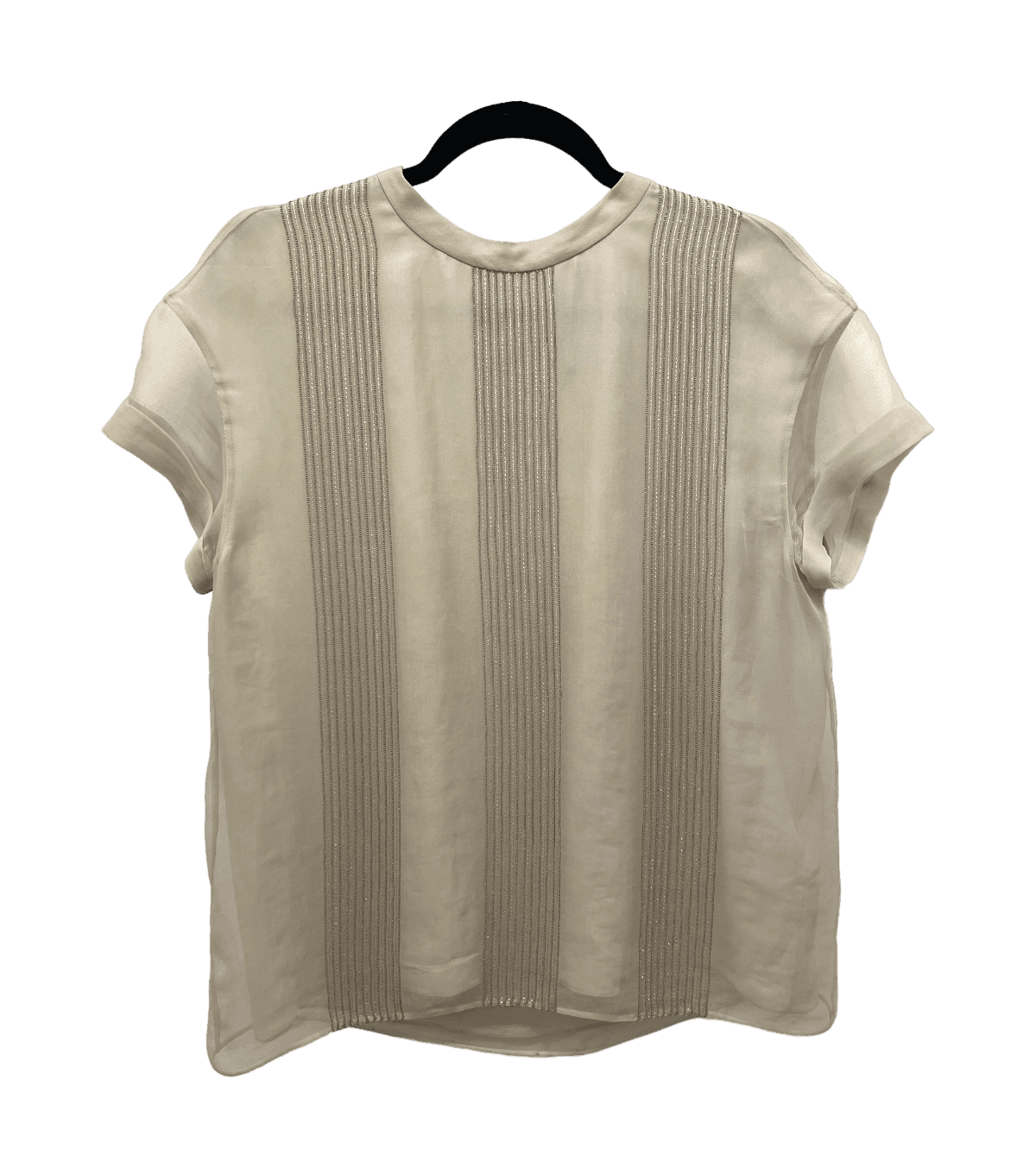 Brunello Cucinelli Silk Short Sleeve Top