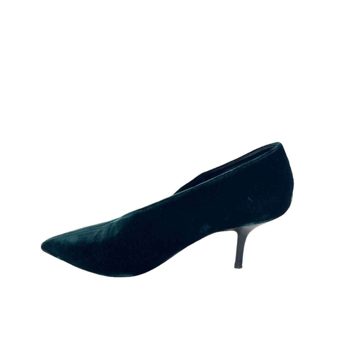 Velvet V Neck Pumps - 38