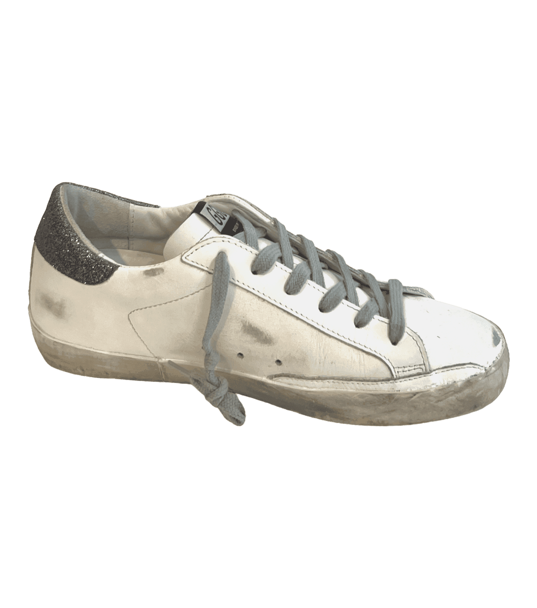 Golden Goose Glitter Heel Super Star Sneakers