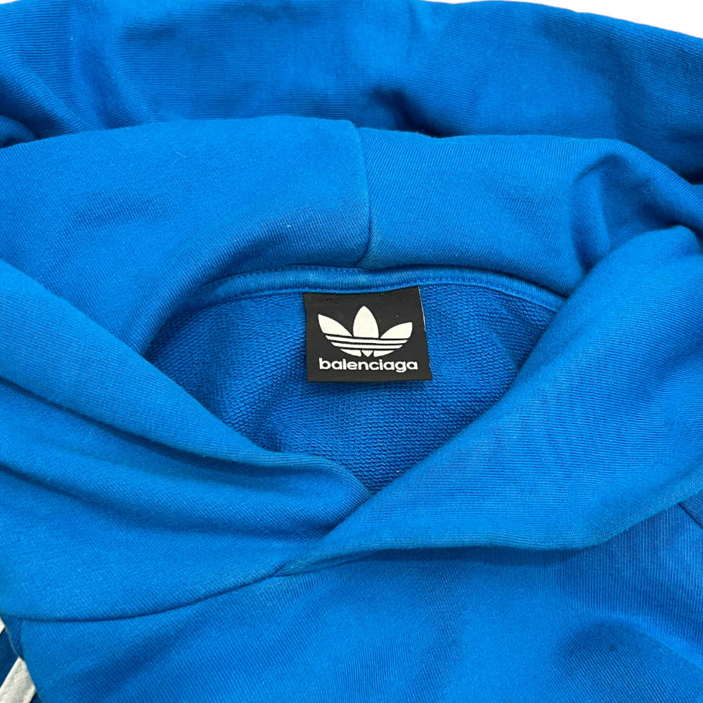 Balenciaga x Adidas Blue Oversized Hoodie