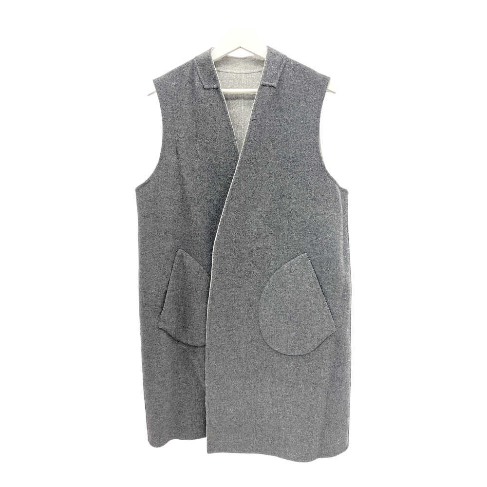 Reversible Long Wool Vest - M