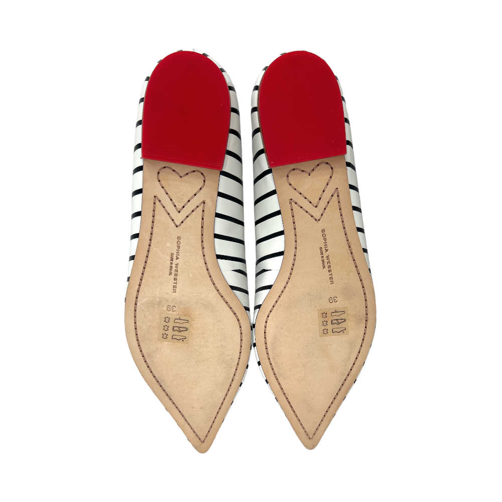 Sophia Webster Striped Butterfly Flats