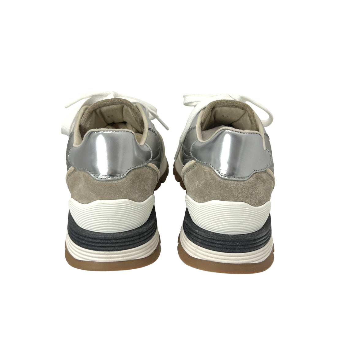 Suede Techno Paneled Sneakers - 37