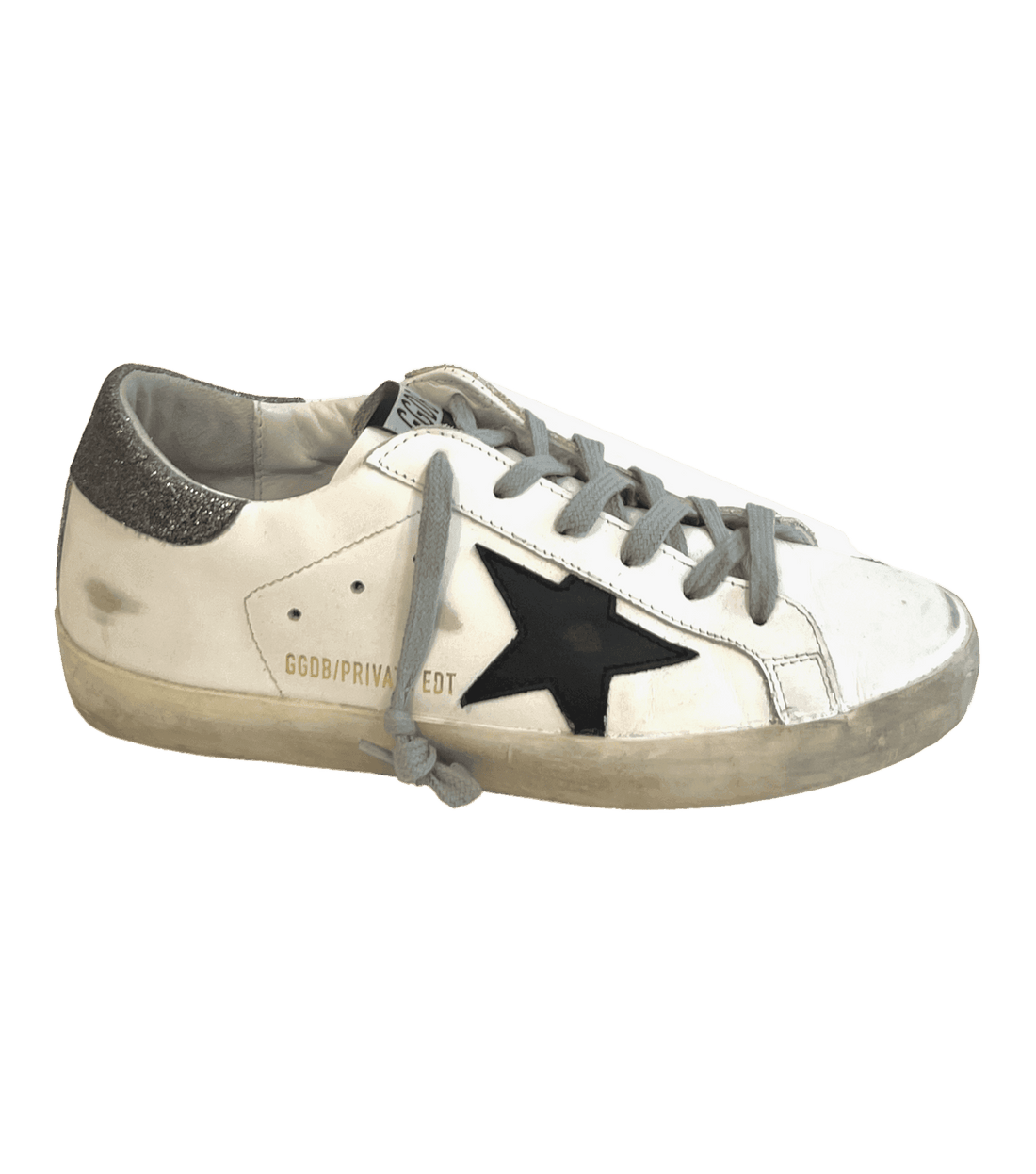 Golden Goose Glitter Heel Super Star Sneakers