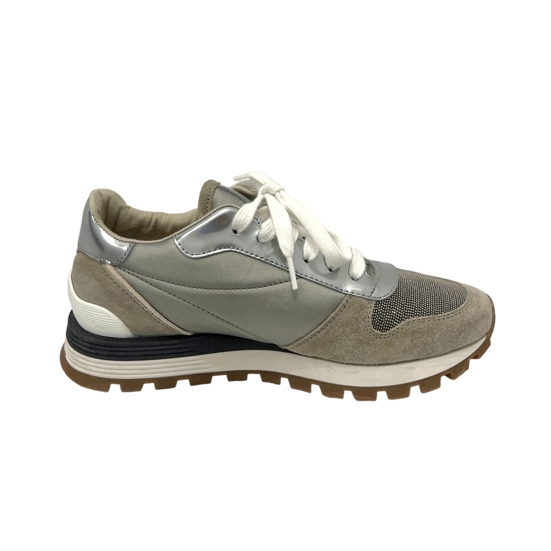 Suede Techno Paneled Sneakers - 37