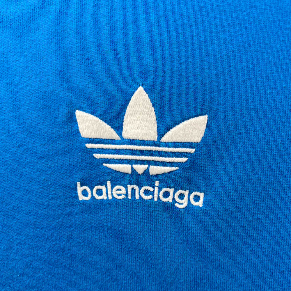 Balenciaga x Adidas Blue Oversized Hoodie