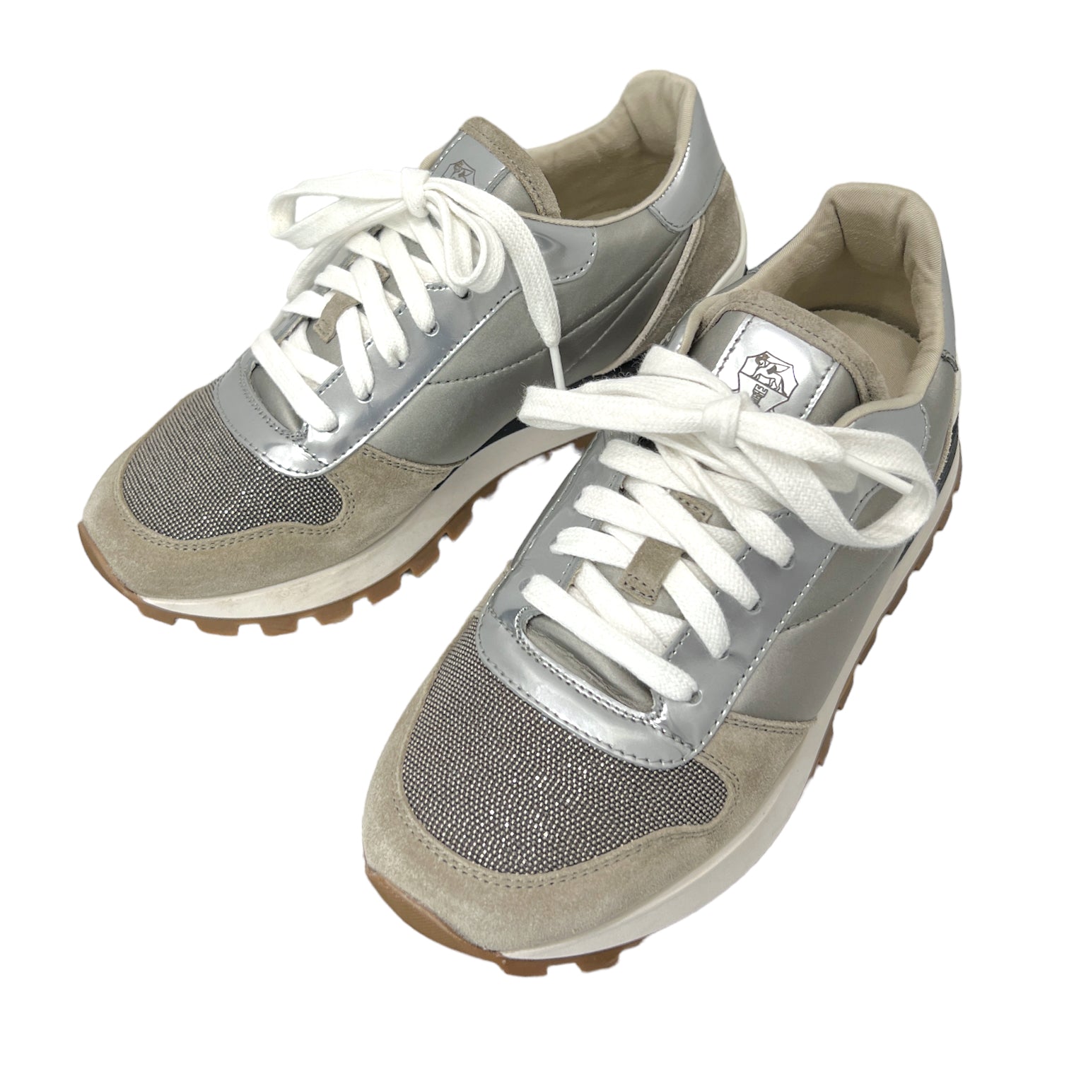 Suede Techno Paneled Sneakers - 37