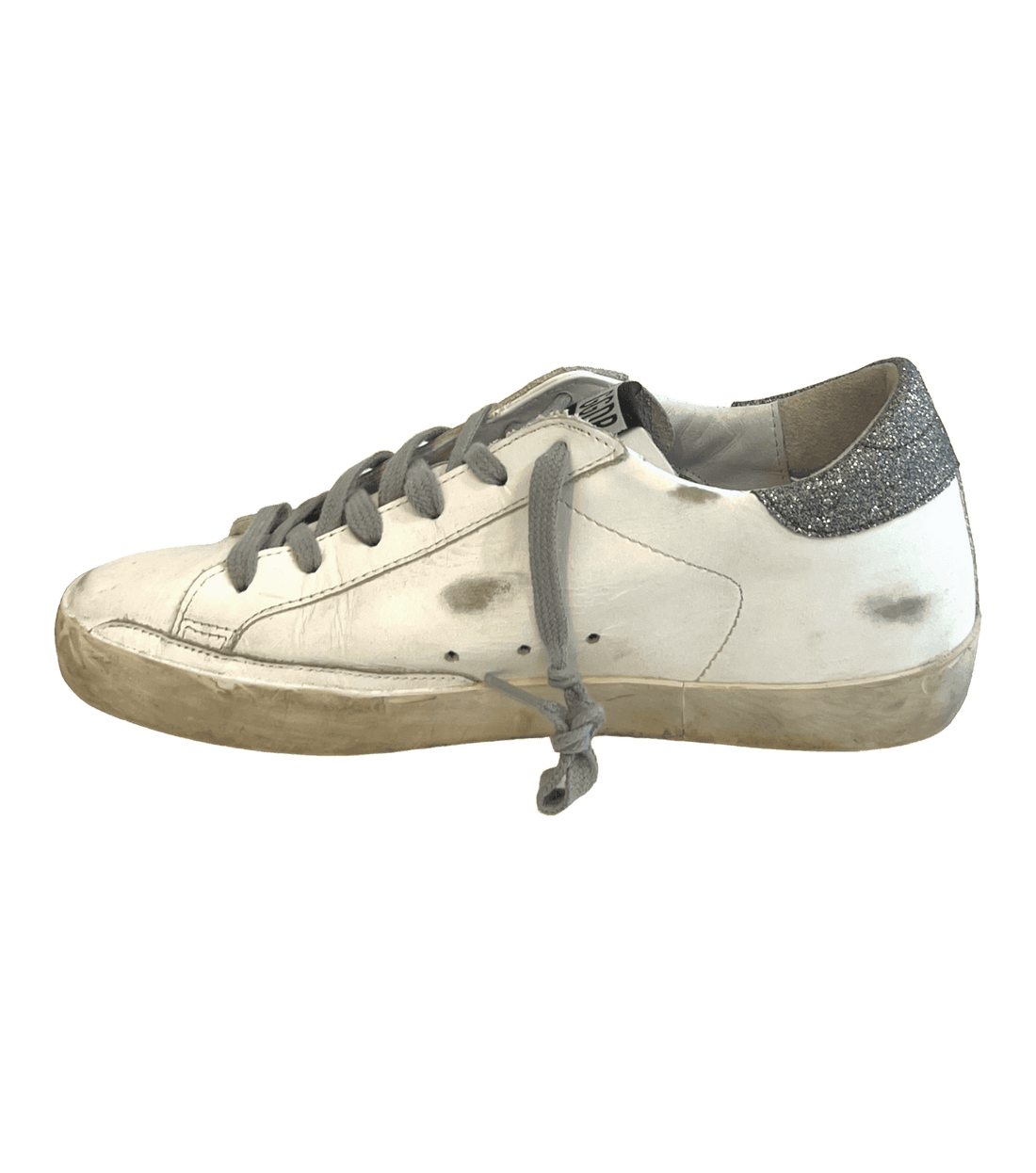 Golden Goose Glitter Heel Super Star Sneakers