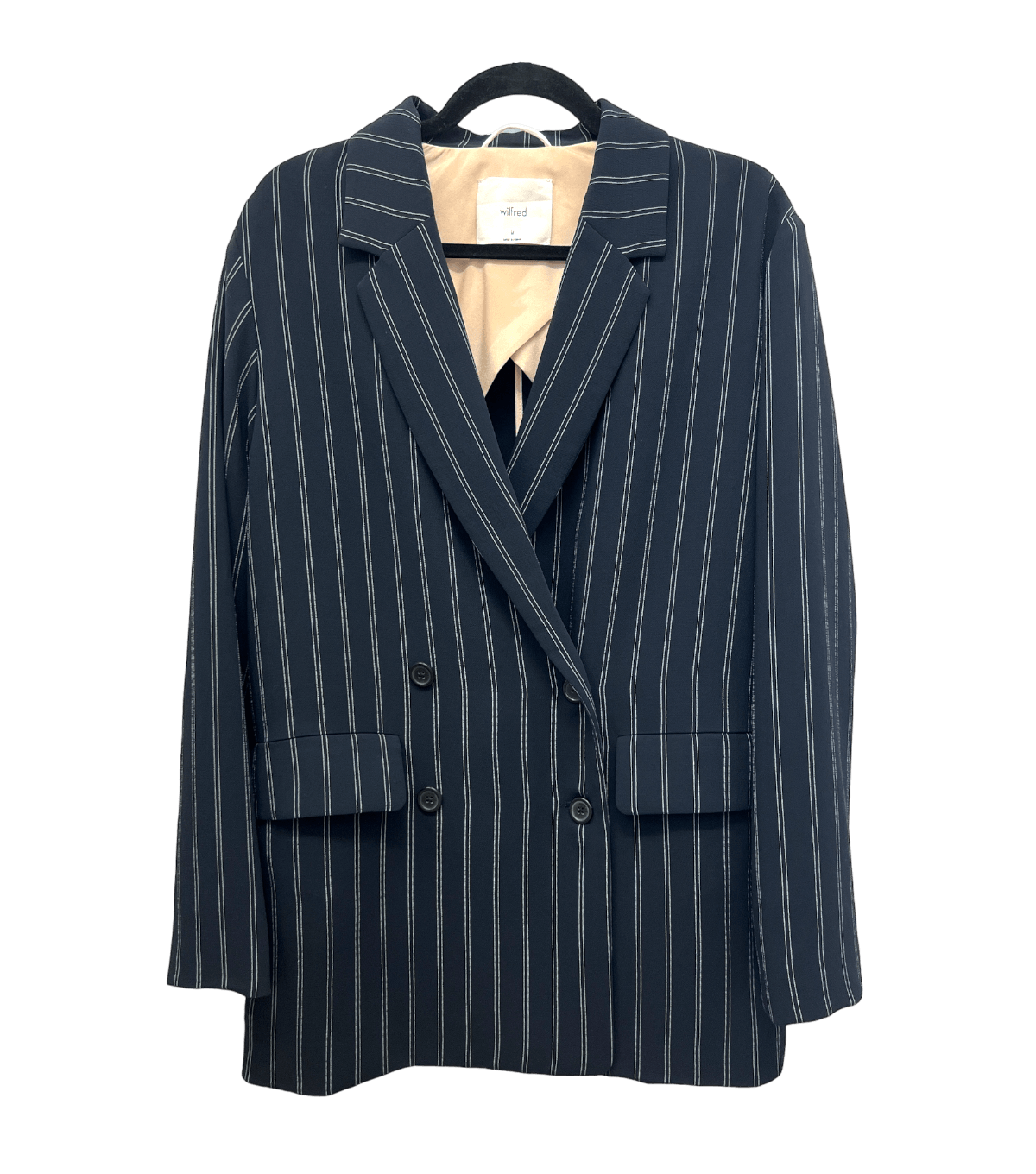 Wilfred Striped Double-Breasted Blazer