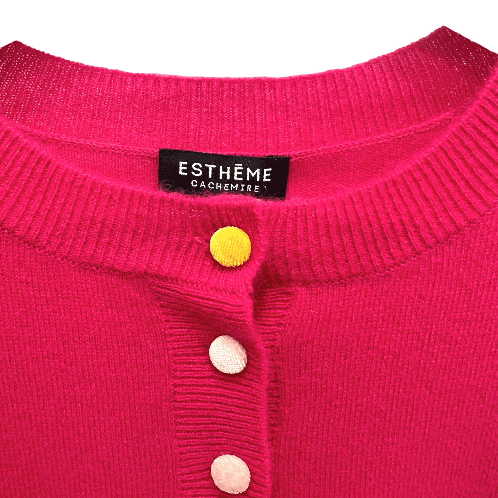 Estheme Cashmere Velvet Button Cardigan